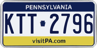 PA license plate KTT2796