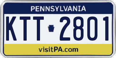 PA license plate KTT2801