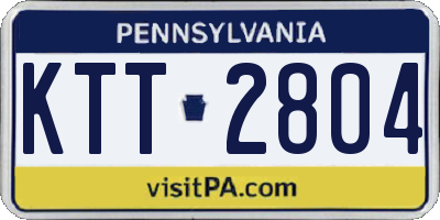 PA license plate KTT2804