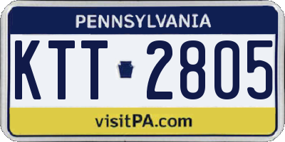 PA license plate KTT2805