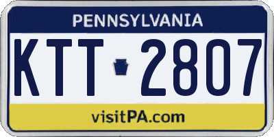 PA license plate KTT2807