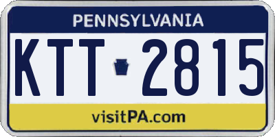PA license plate KTT2815