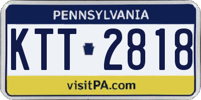 PA license plate KTT2818