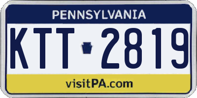 PA license plate KTT2819