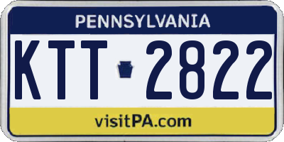 PA license plate KTT2822