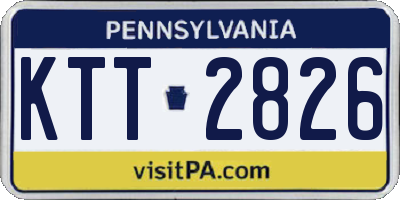 PA license plate KTT2826