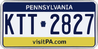 PA license plate KTT2827
