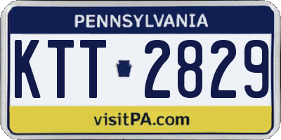 PA license plate KTT2829