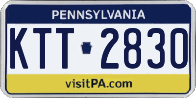 PA license plate KTT2830