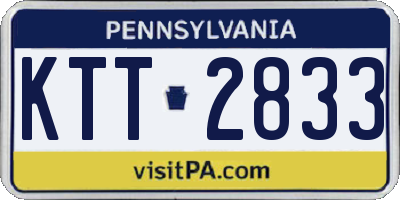PA license plate KTT2833