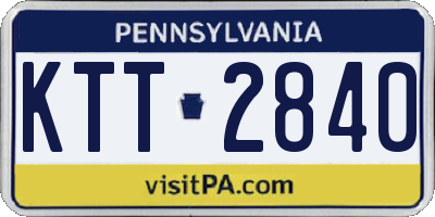 PA license plate KTT2840