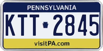 PA license plate KTT2845