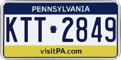 PA license plate KTT2849