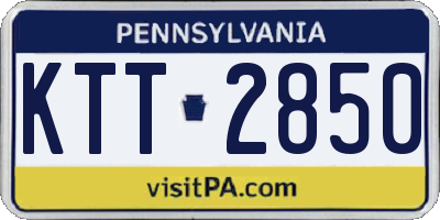 PA license plate KTT2850