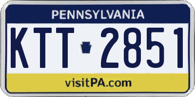 PA license plate KTT2851