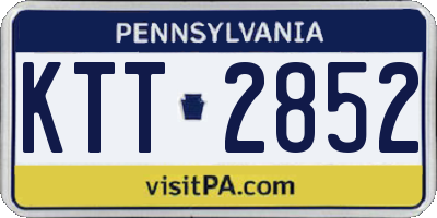 PA license plate KTT2852