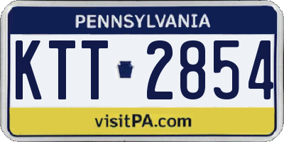 PA license plate KTT2854