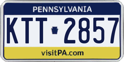 PA license plate KTT2857