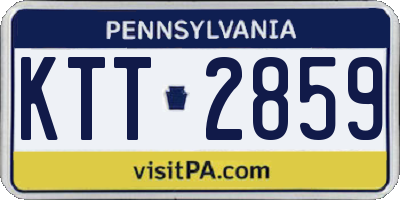 PA license plate KTT2859