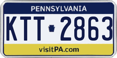 PA license plate KTT2863
