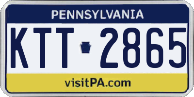 PA license plate KTT2865
