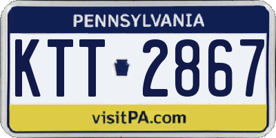 PA license plate KTT2867