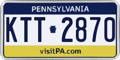 PA license plate KTT2870
