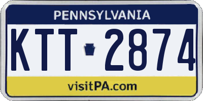 PA license plate KTT2874