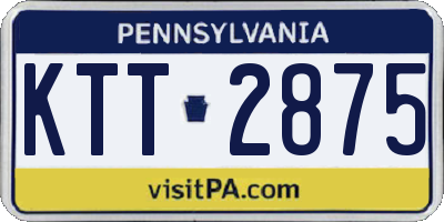 PA license plate KTT2875
