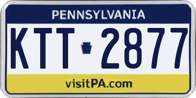 PA license plate KTT2877