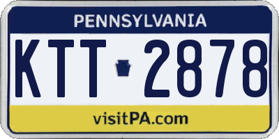 PA license plate KTT2878
