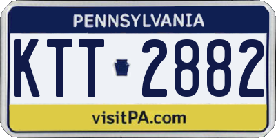 PA license plate KTT2882