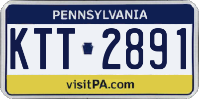 PA license plate KTT2891