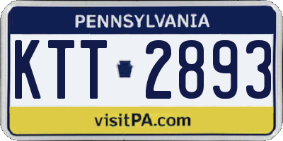 PA license plate KTT2893