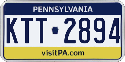 PA license plate KTT2894