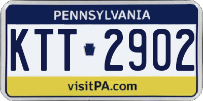 PA license plate KTT2902