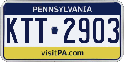 PA license plate KTT2903