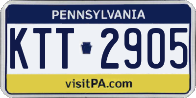 PA license plate KTT2905