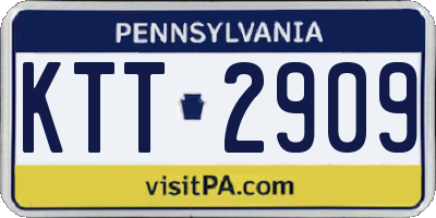 PA license plate KTT2909