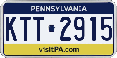 PA license plate KTT2915