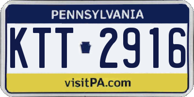 PA license plate KTT2916