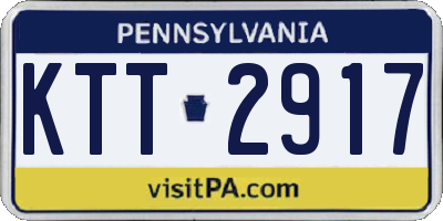 PA license plate KTT2917