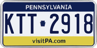 PA license plate KTT2918