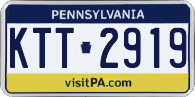 PA license plate KTT2919