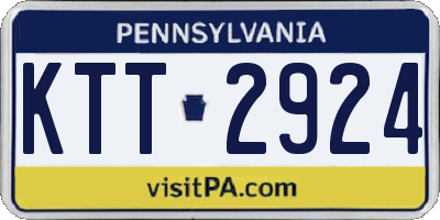 PA license plate KTT2924