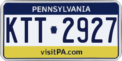 PA license plate KTT2927