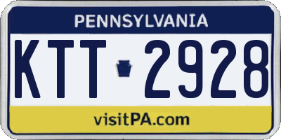PA license plate KTT2928