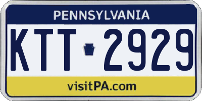 PA license plate KTT2929