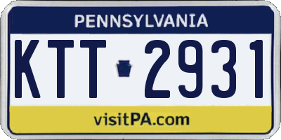 PA license plate KTT2931