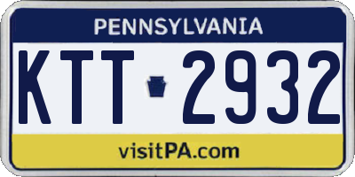 PA license plate KTT2932